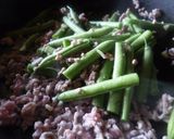 いんげんとひき肉の味噌炒め♪作り方3写真