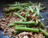 いんげんとひき肉の味噌炒め♪作り方4写真