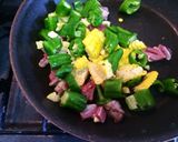 茅乃舎野菜だしでトウモロコシと獅子唐炒め作り方2写真
