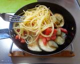 最速のトマトソースの茄子パスタ作り方13写真