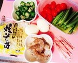 簡単☆焼きそば麺で冷やし中華作り方1写真