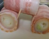 白ネギのﾍﾞｰｺﾝ巻き作り方1写真