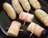 白ネギのﾍﾞｰｺﾝ巻き作り方5写真