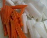 根菜タップリのひき肉入りきんぴら作り方2写真