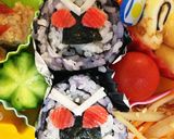 キャラ弁☆仮面ライダーフォーゼの巻き寿司作り方4写真