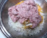 豚ミンチで❀照り焼き牛蒡入りハンバーグ❀作り方2写真
