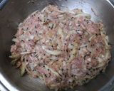豚ミンチで❀照り焼き牛蒡入りハンバーグ❀作り方3写真