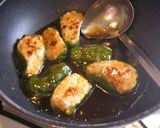 鶏つくねピーマン詰めの甘辛トロトロ餡かけ作り方10写真
