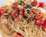ツナと大葉とトマトの冷製パスタ作り方5写真