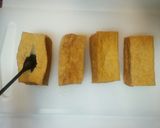 厚揚げの肉詰め シメジあんかけ作り方1写真