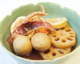 イカと里芋とレンコンの簡単煮付け作り方5写真