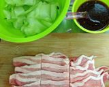 豚バラとブロッコリーの茎のしょうが炒め作り方2写真