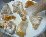 カボチャの煮物でクリームパスタ作り方1写真