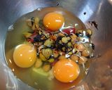 豆とひじきの卵焼き♬作り方2写真