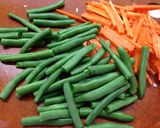インゲン にんじんの白だしきんぴら作り方1写真