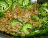 納豆とゴーヤの揚げ焼き作り方1写真