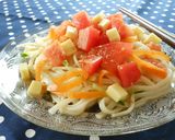 ごま風味♫冷製トマトうどん作り方4写真