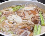パパの親子丼　アスパラ入り作り方3写真