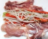 ヘルシー☆野菜チキンロール作り方5写真