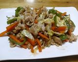 豚入り細切り野菜炒め作り方6写真