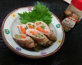 ゴーヤと人参のガーリック肉巻き作り方7写真
