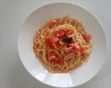 牛乳で！トマトとサーモンクリームパスタ作り方6写真