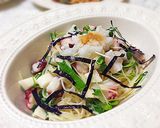 タコと夏野菜の和風冷製パスタ作り方15写真