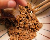 とても簡単！納豆と卵の和え物作り方1写真