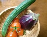 夏野菜入りもずく酢作り方1写真