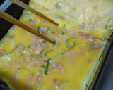 ハムとねぎの卵焼き作り方3写真