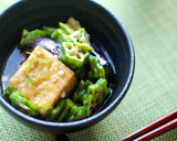 茄子と厚揚げの出汁おくらかけ作り方5写真