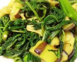 簡単美味♪茄子と空芯菜の炒めもの〜！作り方3写真