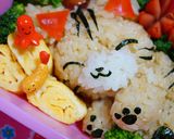 眠り猫ちゃん弁当♪作り方4写真