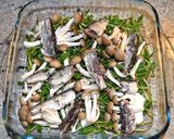 豆苗とオイルサーディンのオーブン焼き♪作り方3写真