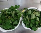 モロヘイヤ 納豆 サラダ作り方1写真