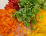 夏野菜とクリームチーズの彩り冷し水餃子作り方2写真