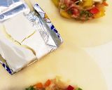 夏野菜とクリームチーズの彩り冷し水餃子作り方4写真