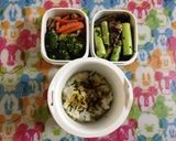 さんまの蒲焼とアスパラの温野菜サラダ作り方2写真