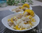 炊飯器にお任せ鶏肉入りとうもろこしご飯作り方4写真