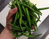 大和野菜＊ひもとうがらしのピリ辛炒め作り方1写真