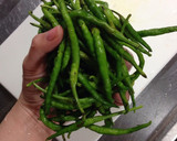 大和野菜＊ひもとうがらしのピリ辛炒め作り方1写真