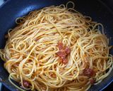 生ハムとバジル♪にんにくスパゲッティ作り方5写真