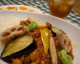 揚げ野菜をいっぱいトッピングドライカレー作り方4写真
