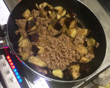 茄子とひき肉の和風丼作り方3写真