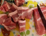 豚肉の唐揚げ 塊肉version☆作り方3写真