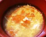 人参と卵のほわほわ味噌汁作り方4写真