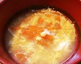 人参と卵のほわほわ味噌汁作り方4写真