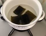 酒塩煮(ひらめ,長ねぎ,わかめ).純米酒作り方2写真