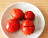暑い日に！トマトの冷たい和え物作り方1写真