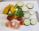 夏野菜で彩りパスタ　バーニャカウダ風作り方1写真